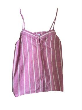 GAP Pink and White Striped Spaghetti Strap Tank